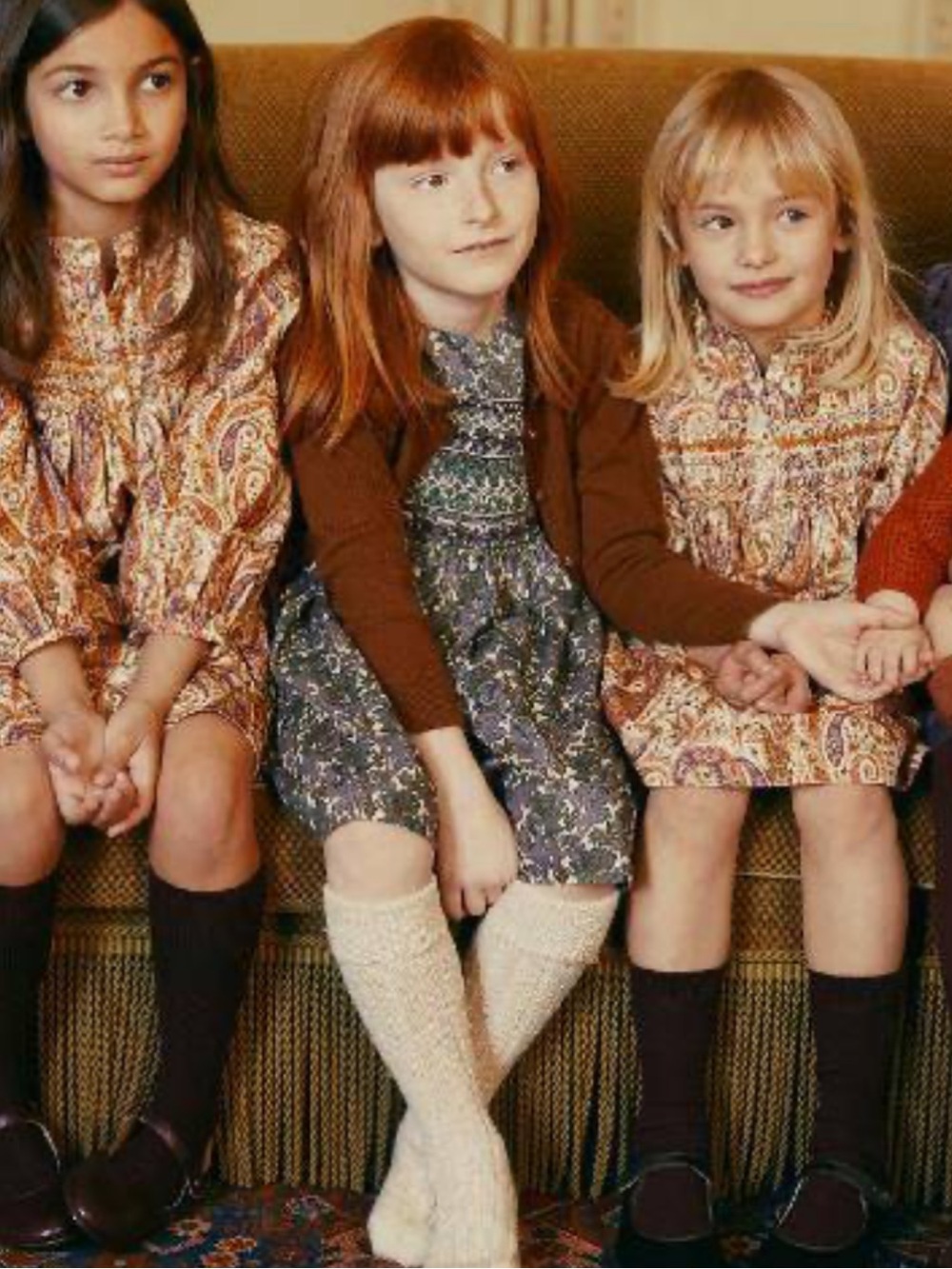 Bonpoint x Liberty of London Kids Purple Floral Long-Sleeve Dress